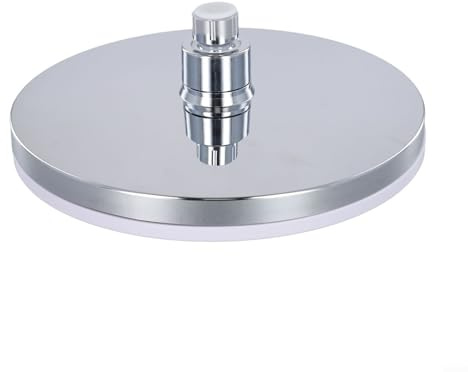 Jonikuper Cabezal de ducha tipo lluvia de panel grande de 230 mm con 6 modos ajustables, ahorro de agua de alta presión para sistemas de baja presión, junta giratoria de 360°, adecuado (plateado)