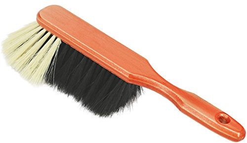 com-four® Balai à Main en Bois – Balai à Main avec Poils en CRIN de Cheval – Brosse à Main avec Trou de Suspension – env. 30 cm (1 pièce)