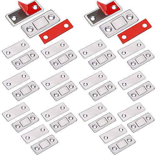 Iman Puerta Adhesivo Jiayi 14 Pcs Cierre Magnetico Para Puerta Ultra-fino Pestillo Puerta Corredera Iman Armario Magnético Pestillo de Cocina Mueble Cierre Cajones Alacena Clausura Cerradura Magnetica