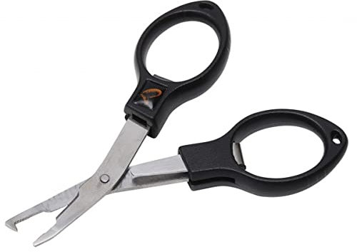 Savage Gear Magic Folding Scissors 11cm - Angelschere für Geflechtschnüre & Monoschnüre, Faltbare Schere für Spinnangler, Sprengringzange für kleine Sprengringe