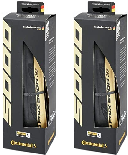 Continental Par de neumáticos Plegables Grand Prix 5000 700x25c Black Cream Road Race