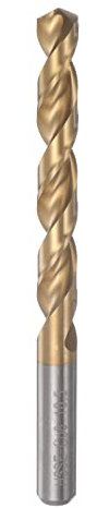 sourcing map Twist Drill Bit 10.5mm Titanium Coated (HSS-E) M42 High Speed Steel 8% Cobalt Straight Shank for Stainless Steel Aluminum Alloy Metal
