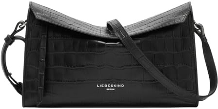 LIEBESKIND BERLIN Umhängetasche Schultertasche Lora Croco Shoulderbag Black schwarz