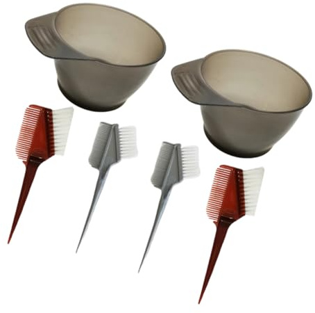 Ipetboom Set Di Ciotole Per Per 6 Pezzi Ciotole Per Mescolare Pettine Per Per in Plastica Riutilizzabile Comodo Da Tenere Design Per Uso Domestico O in Salone Stile Casuale