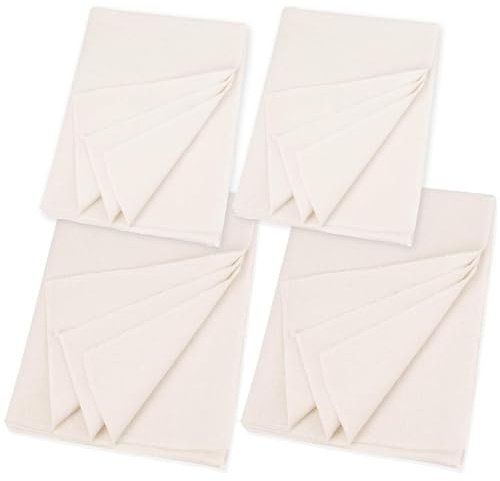 4 Stk Bäckerleinen Leinentuch Brot Backen 75 X 45cm Natur Bäckerleinen Teige Teigtuch Gärfolie für Brotbackzubehör Strudeltuch zur Teigzubereitung Backen für Familien,Bäcker und Einsteiger(Baumwolle)