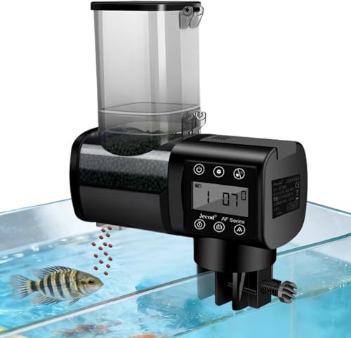 Mangiatoia Automatica Acquario Distributore Automatico di Cibo Alimentatore di Pesce per Acquario Serbatoio Mangiatoia per Pesci e Tartarughe, Dispenser mangime Pesci Automatico