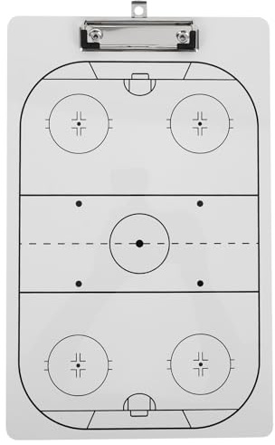 YARNOW Pizarra de Hockey sobre Hielo Borrable en Seco Portátil, Tablero Táctico Reutilizable para Entrenadores, Tamaño Compacto, Superficie Lavable, Equipo de Entrenamiento de Deportes
