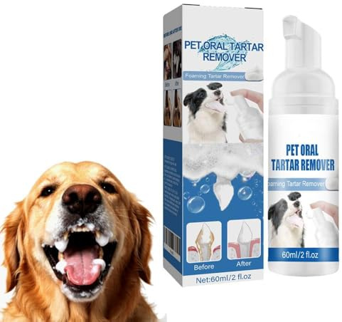 Freshener Remover Mousse pour Les Dents de Chien Et de Chat, Soin Dentaire pour Chiens et Chats,élimine la mauvaise haleine, sans substances chimiques, haleine fraîche pour animaux de compagnie, 60 ml