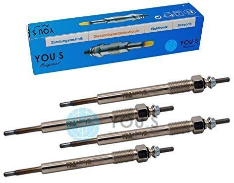 YOU.S Original 36710-2A700 Glühkerzen Länge 133 mm Spannung 11 V (4 Stück)