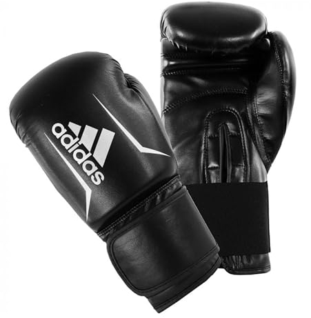 adidas Erwachsene Speed 50-schwarz/weiß 4 oz adiSBG50 Boxhandschuhe