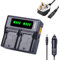 DuraPro Super Rapid Dual LCD Display Battery Charger for Sony NP-F550 F570 F750 F770 F930 F950 F960 F970 NP-FM50 FM500H QM71 QM91 QM71D QM91D Camcorder Batteries