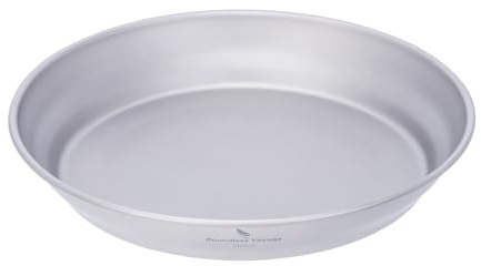 Boundless Voyage Titanium Dish Plate with Carry Mesh Bag Outdoor Titanium Dishware and Utensils Mess Kit Titanium Single-Walled Bowls for Camping Backpack Ti1108T