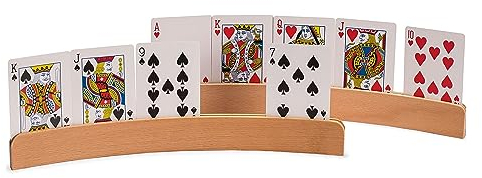 Aatpuss 2 Stück Kartenhalter Kinder,Kinder Spielkartenhalter Holz,Kartenhalter Spielkarten,Kartenhalter Kinder Spielkarten,Hände Poker Halter für Kinder, Senioren, Erwachsen, Behinderte