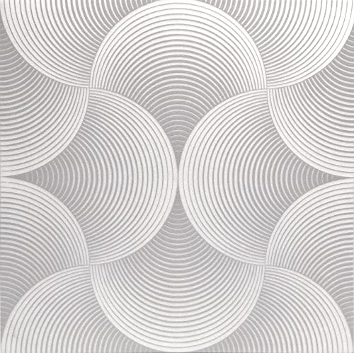 Paneele aus Polystyrol XPS, Deckenpaneele, 3D Wandpaneele, Styropor Dekoren, Decken Retro Vintage Wandverkleidung, 3mm dick - 50x50cm (20m²-80 Stück, Schells Grau)