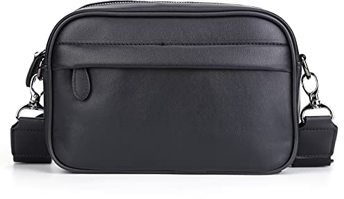 PU Umhängetasche Hohe Kapazität Tasche, Messenger Bags Schultertasche Herren, Umhängetasche für Herren mit Sport wasserdicht Freizeit Brusttasche,Gürteltasche Büro kleiner Rucksack,für Arbeit Reisen