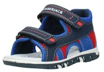 lumberjack Sandali unisex per bambini Billy Peeptoe, blu/rosso, 25 EU