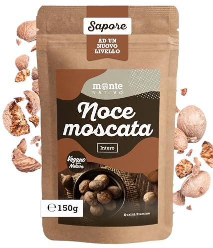 Nuez Moscada Entera Monte Nativo (150g) - Nuez Moscada Entera perfecta para Cocina y Postres - Especias para Chai & Curry & Gin
