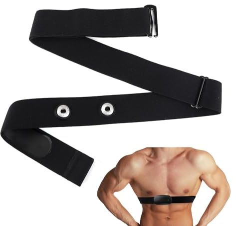Heart Rate Monitor Chest Band for Polar H10 H9 H7, Adjustable Waterproof Soft Replacement Chest Strap Compatible with Polar Wearlin Garmin Dual Running HRM (Black Length 25.6-37.4)