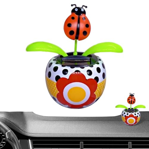 Flores de Baile solares,Flores danzantes Alimentación Solar - Lindas Flores de energía Solar para decoración de automóviles en macetas de Colores,Figuras solares para Ventanas, decoración