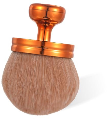 Make Up Pinsel Puderpinsel Groß, Rund Schminkpinsel, Foundation Kosmetikpinsel, Weicher Grundierungspinsel für Auftragen Puder Rouge Bronzer Foundation Mineral Roségold