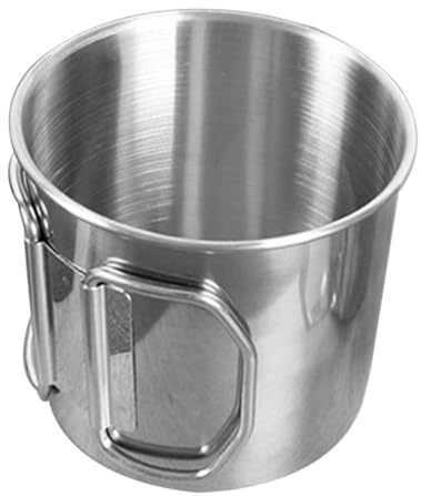 TOYZFRIENDY Gobelet Pliable en Acier Inoxydable 8 Cm, Tasse à Café de Camping Légère et Portable, Gobelet D'eau Pliable D'extérieur Poignée, pour Randonnée, Camping et Pique-niques