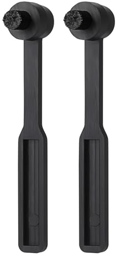 Toddmomy Spazzola per Pulizia Puntina Giradischi 2 Pezzi in Plastico e Nailon Compatta Multifunzionale per Piccoli Dispositivi e Pulitore per Stilo Nero