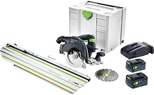 Scie circulaire à capot basculant sans fil HKC 55 Li 5,2 EBI-Set-SCA-FSK 420-575735 - Festool