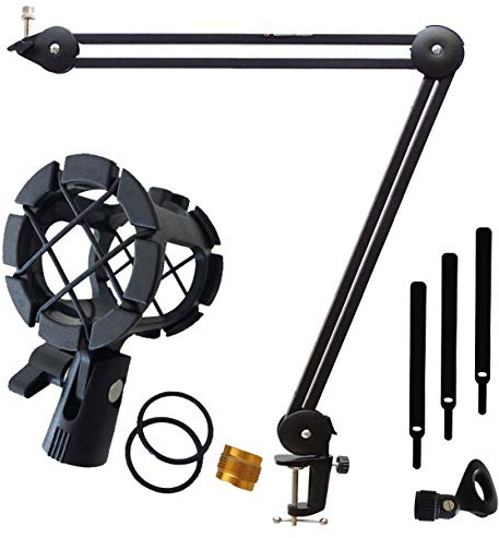 Keepdrum MS138 - Asta per microfono + PCMH1 con supporto elastico