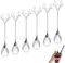 6 Stück Elch Rührlöffel Edelstahl Löffel Kreativer Weihnachtslöffel Geschenk Kaffeel Kuchenlöffel Tee Löffel (Silber) …