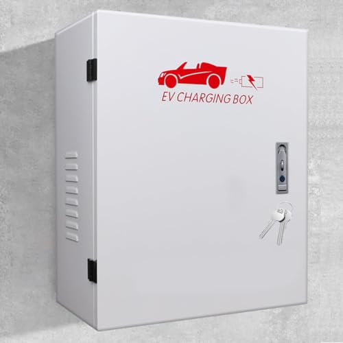 LOTHID Wallbox Weather Protection, passend für verschiedene Ladegeräte, Haken zur Aufbewahrung, robust und langlebig, diebstahlsicher, regen- und staubgeschützt. Größe: 60x50x25.