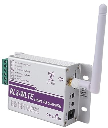 Ouvre Porte GSM RL2-WLTE-EU, Commutateur de Relais 2 Canaux 4G, Haute Sensibilité, Anti Interférences Fortes pour Équipement Agricole Agricole, Automatisation D'Usine, Éclairage de Station de Base
