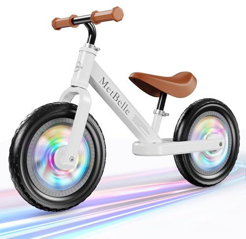 MetBelle Toddler Balance Bike 1-3 Year Old,12 No Pedal Kids Indoor Outdoor Toy Bike 2-5 Years Old with Tool-Free Adjustments Seat, Lightweight First Bike Gift for 2-3 Boys Girls