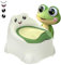 Potty - Potty Training Toilet Seat Travel Potty for Toddlers Toilet Potty with Removable Bowl, Splash Guard & Frog Expression Sticker Portable Toilet Potty for Kids Boys Girls Ages 1-6 Year Old, Green