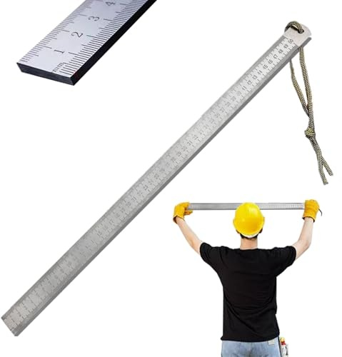 50cm Straight Edges Steel Ruler for Precision Measuring and Cutting, Heavy Duty 20inch Enhanced 5mm Thick Design Ruler, Ideal for Engineers and Students