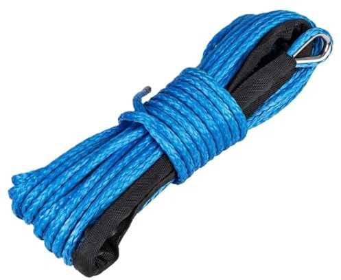 Cavo For Verricello Sintetico Da 6 Mm X 15 M, 7700 Libbre, Con Guaina Protettiva Nera For ATV (U*T*V) (blu)(6mmx15m blue 1pc)