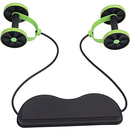 LUCKDANO Rodillo Abdominal, Ruedas Ergonómicas Antideslizantes con Cubierta de Esponja Suave y Marco de Mano, Banda Elástica Ajustable
