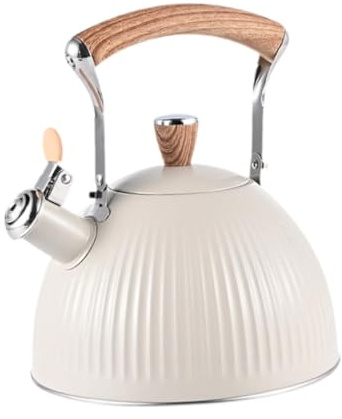 Baoblaze Hervidor de Agua con Silbato de 2,5 L, Portátil, para Estufa, Ideal para El Hogar, Estudiantil O Apartamento.