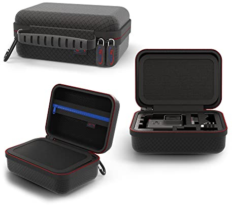 Digicharge Carry Case for Action Cameras Gopro Lit Hero Hero13 13 Hero12 12 Max 2/DJI Osmo Action 5/11 Mini 10 9 8 Akaso Apexcam Dragon Touch Vemont Cam Small (17x13x7cm)