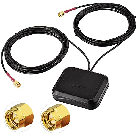 Superbat Antena 4G LTE Doble Banda Mimo 698-2700MHz con Montaje Adhesivo, Antena Omnidireccional SMA Macho Impermeable para Router 4G LTE, Puerta de Enlace Celular, WiFi Hotspot, Módem USB etc