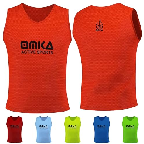 OMKA Leibchen Trainingsleibchen Markierungshemd Kinder Erwachsene Fussball Handball Hocky Rugby Basketball Volleyball Baseball Training Orange L