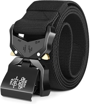 Leskyair Cintura Tattica da Uomo 1,5 Regolabile in Nylon Cintura Militare con Fibbia in Metallo a Sgancio Rapido, Regalo con Fibbia per Bottiglia d'Acqua