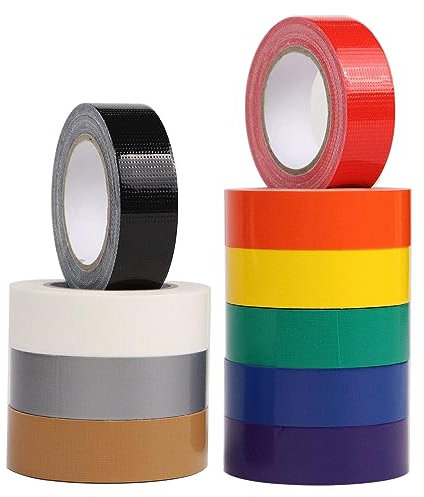 QILIMA Mehrfarbig Panzertape Reparaturband 19 mm x 9.14 m, 10 Rollen