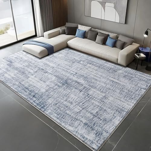 Tinyboy-hbq Tappeto Salotto Moderno Lavabile Camera da Letto Pelo Corto Antiscivolo Morbido Moderni Soggiorno Grandi (Astratto Azzurro/Multi, 200 x 300 cm)