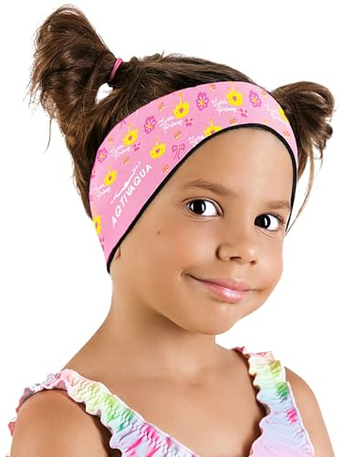 AqtivAqua Bandeau de Natation Bandeau de Protection des Oreilles Natation, Enfants, Adultes, Hommes, Femmes, Bébés, Bouchons D'oreille (Rose P1, Large)
