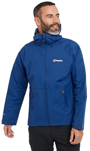 Berghaus Men’s Stormcloud Waterproof Jacket with Adjustable Hood & Drawcord Hem, Packable, Lightweight, Breathable & Durable Technical Raincoat, Ideal for Walking, Hiking & Outdoor Recreation