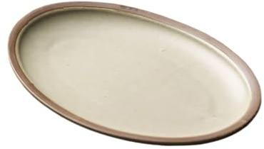Köksplattor, Fisktallrik Keramik Hushållsångad fisktallrik Keramisk porslin Stor oval mattallrik Restaurang Kök Retro Platt tallrik Keramisk mattallrik(L)