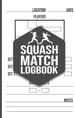 Squash Match Logbook (Hardcover): Record Sets, Scores & Match Results | Simple Squash Game Tracker for Players