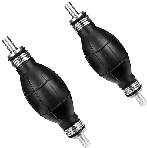 Arvoni 2 Pcs d'Amorcage 8mm, Pompe à Main pour Carburant Diesel, Essence, Eau, Pompe de Transfert Manuelle Robuste, Légère et Pratique pour Auto, Moto, Camion, Jardin