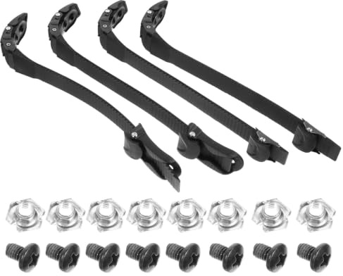 HEMOTON Roller Skate Strap Replacement with Stable Fix Design and Length Adjustable Pvc Buckle Belt Set Including Screws for Inline and Roller Skating Accessories
