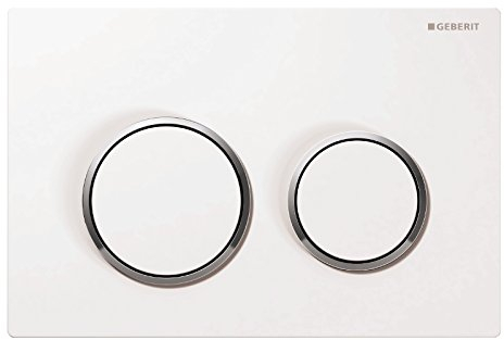Geberit 21301 1 Betätigungsplatte Omega20 115.085.KJ1, weiß-Chrom